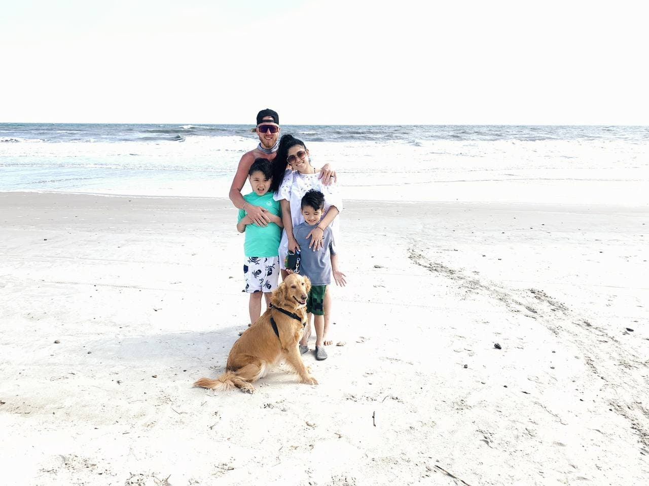 The family at the beach